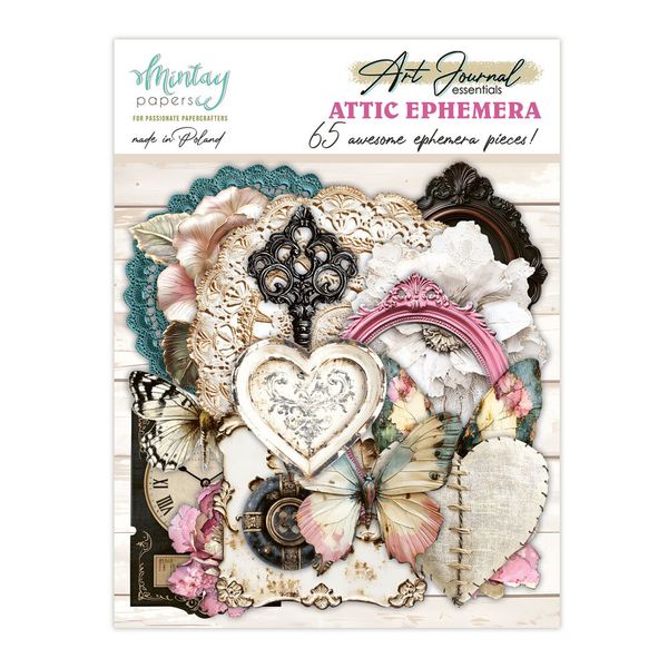 Art Journal Ephemera Pack Attic (65pcs)