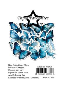 Hovedbilde Die-Cuts A7 Blue Butterflies ...