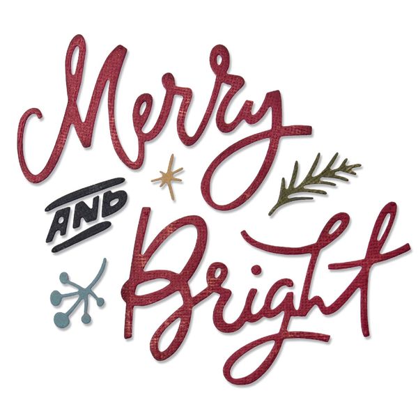 Thinlits Die by Tim Holtz Merry & Bright (6pcs) 