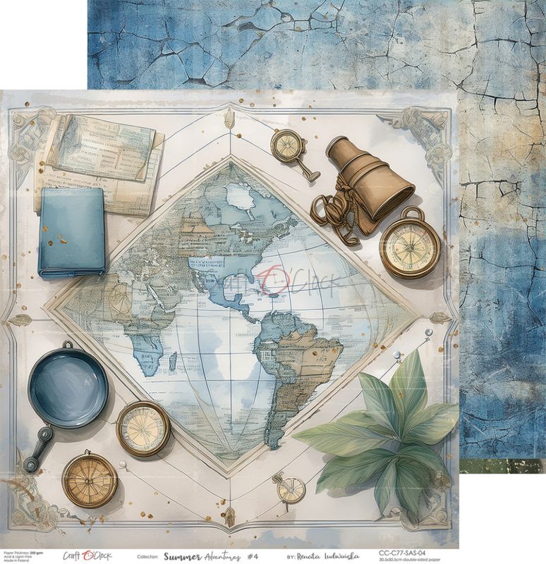 SUMMER ADVENTURES - A SET OF PAPERS 30,5X30,5CM