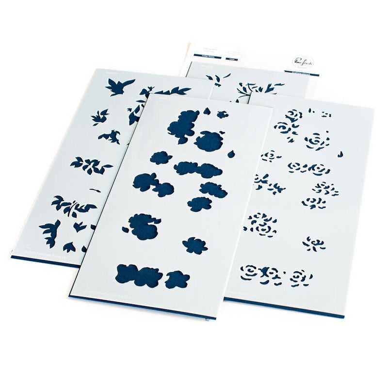 Indigo Roses - stencil