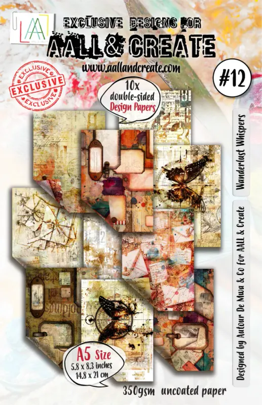 #12 - A5 DESIGN PAPER - WANDERLUST WHISPERS 