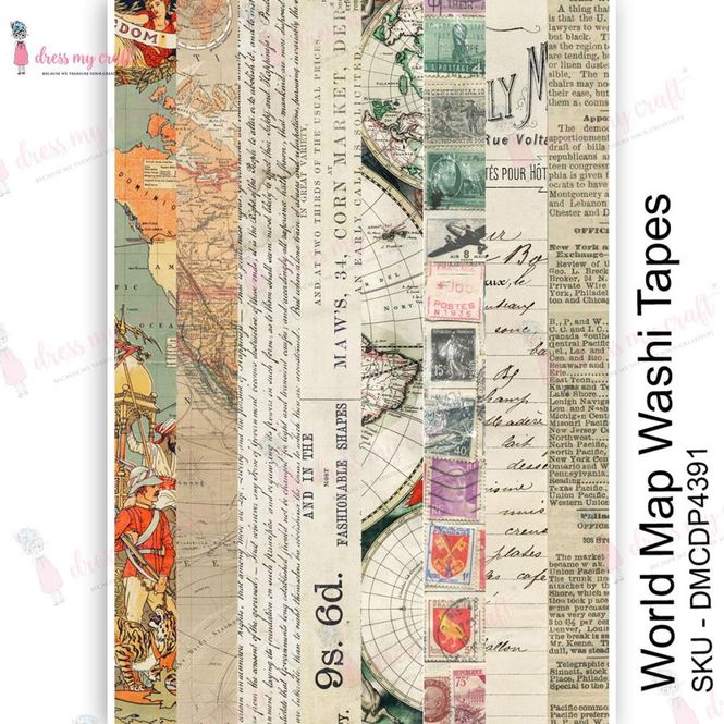 Hovedbilde World Map Washi Tapes - ...