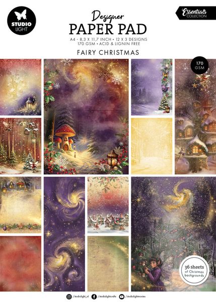 Fairy Christmas A4 Christmas Designer Paper Pad 