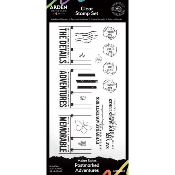 Maker Series 4x8 Inch Clear Stamp Set - Postmarked Adventures 