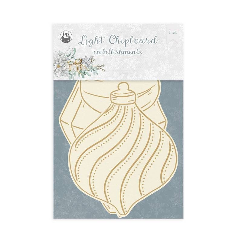 LIGHT CHIPBOARD EMBELLISHMENTS CHRISTMAS CHARM 09