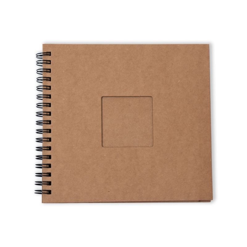 Spiral Bound Passe-Partout Journal 8x8 Inch Kraft 