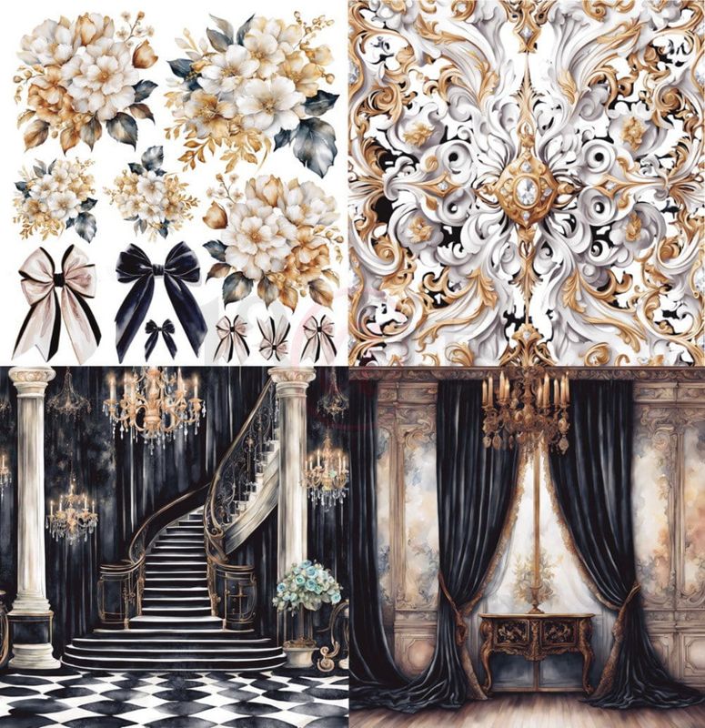 Paper pad BLACK VELVET 12x12