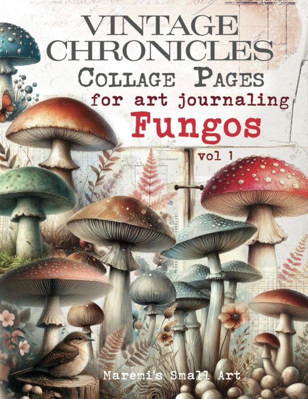 Vintage Chronicals Collage Pages for Art Journaling - Fungos vol