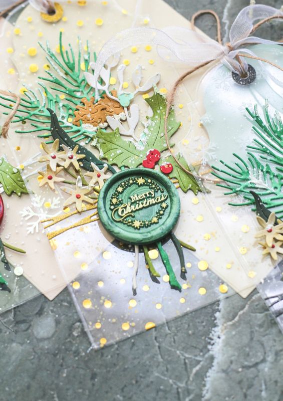 Snowflakes Gold Christmas Acetate Sheet 