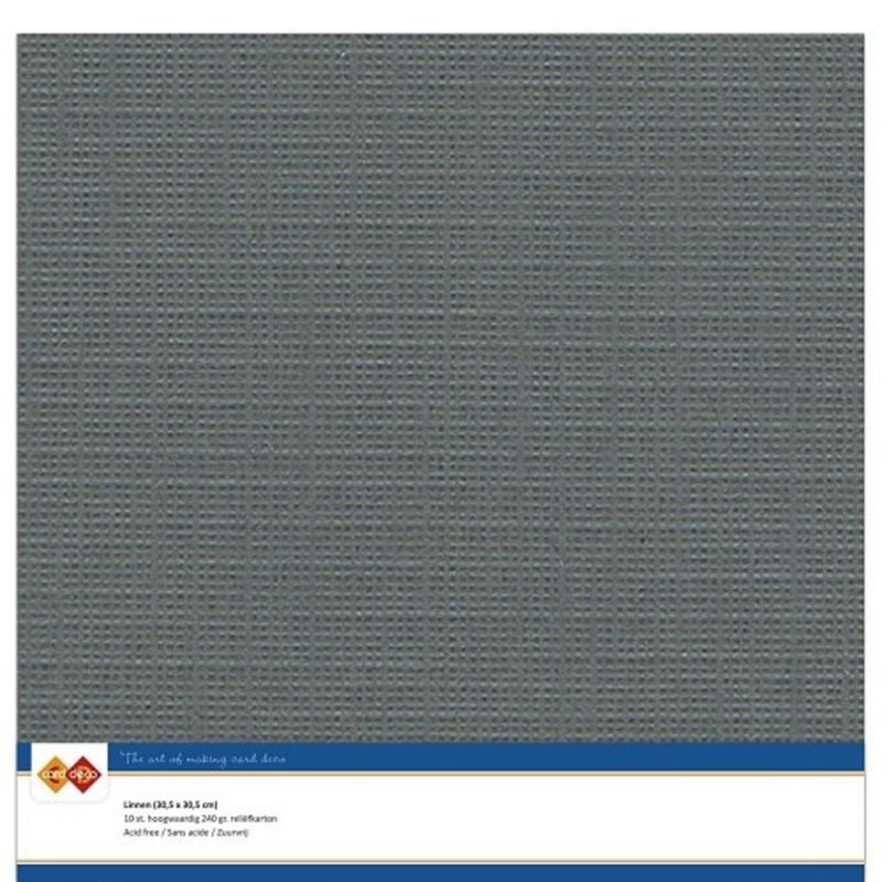 Linen Cardstock - Dark Grey - 10 pk 