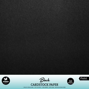 Hovedbilde Black 12x12 Inch Cardstock ...