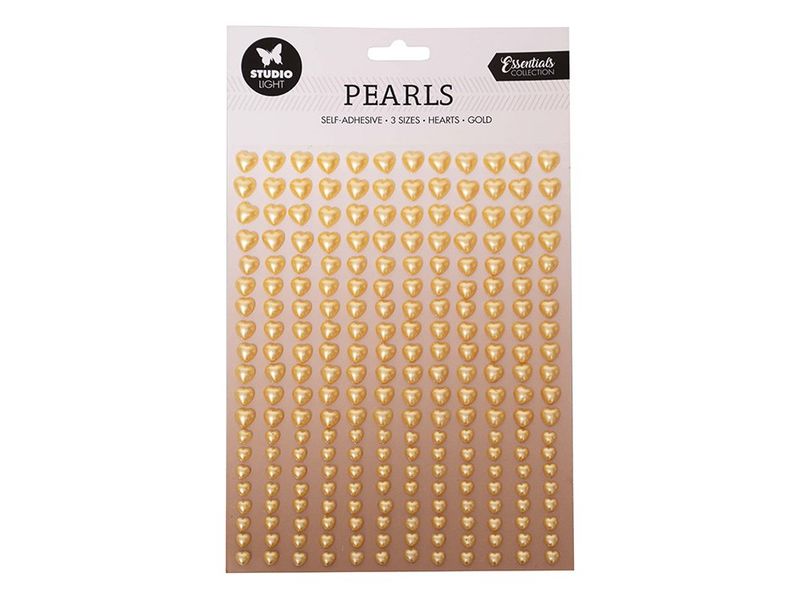Essentials Pearls  Gold hearts