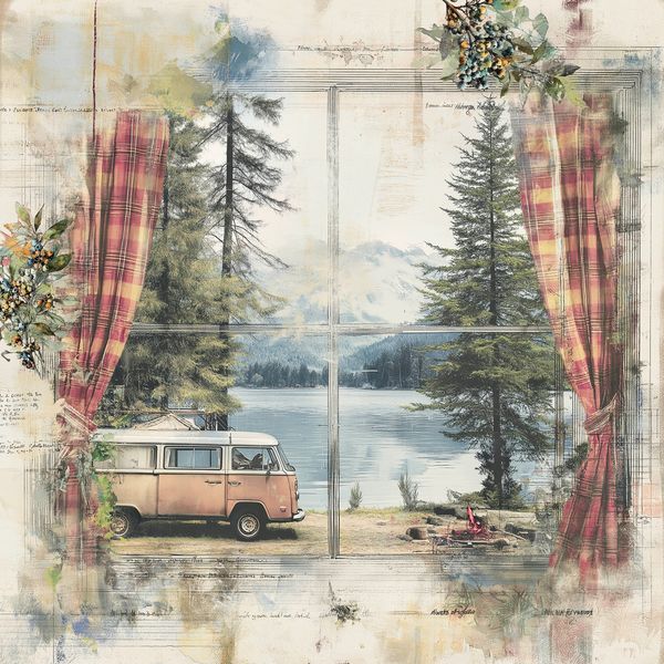Campfire Memories Paper - Camper Van