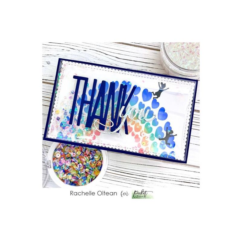 Picket Fence Shaker Garnish - Iridescent Clear