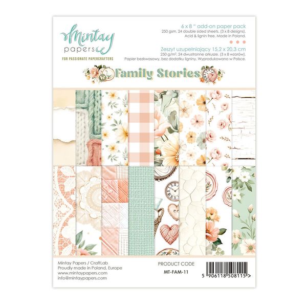 Family Stories 6x8 Inch Add-On Paper Pack 