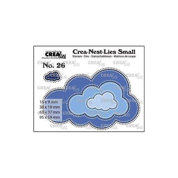 Crea-nest-Lies Small Dies No. 26 - Clouds with Double Dots