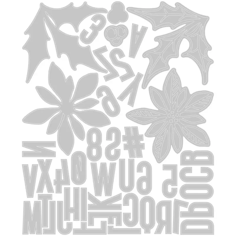 Thinlits Die by Tim Holtz Vault Seasonal Sketch (43pcs) 