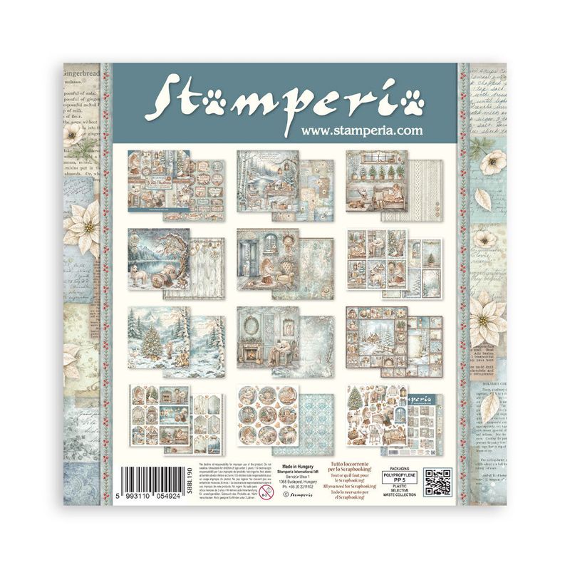 White Christmas 12x12 Inch Paper Pack by Cristina Radovan